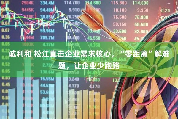 诚利和 松江直击企业需求核心，“零距离”解难题，让企业少跑路