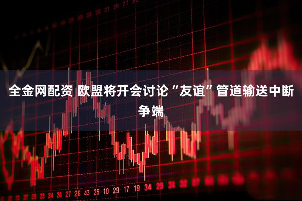 全金网配资 欧盟将开会讨论“友谊”管道输送中断争端